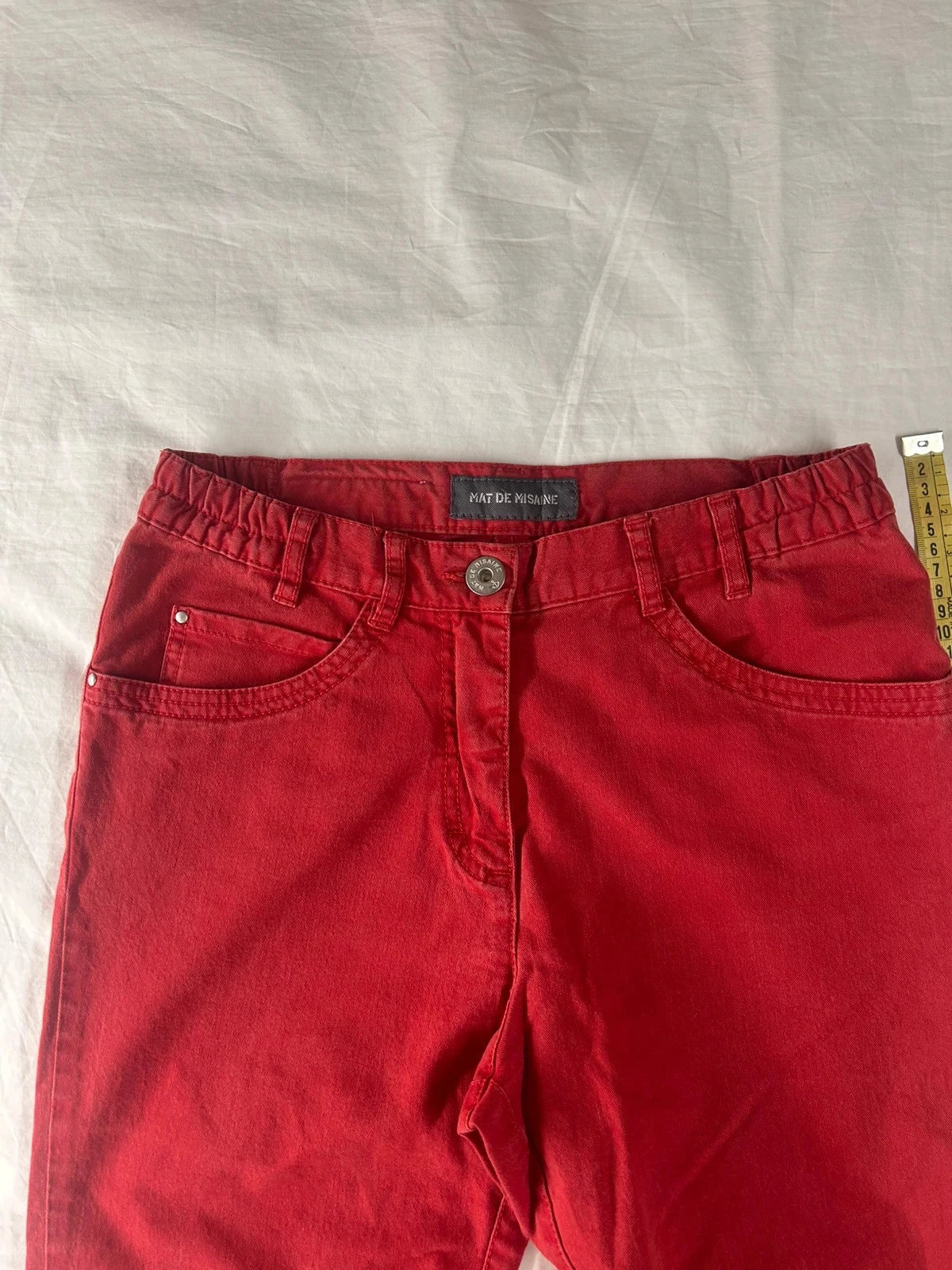 Mat de Misaine matte red skinny jeans size 38 – photo 3